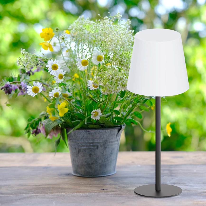 LED RGBW ar pieskārienu regulējama āra galda lampa LUCIA LED/2W/5V 1800/2700/6500K 3600 mAh IP44 melna
