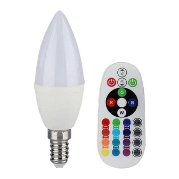 LED RGB regulējamā spuldze E14/3,5W/230V 6400K + tālvadības pults