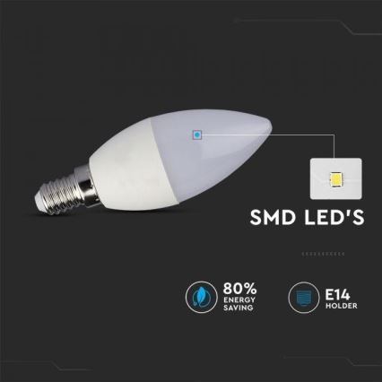 LED RGB regulējamā spuldze E14/3,5W/230V 6400K + tālvadības pults