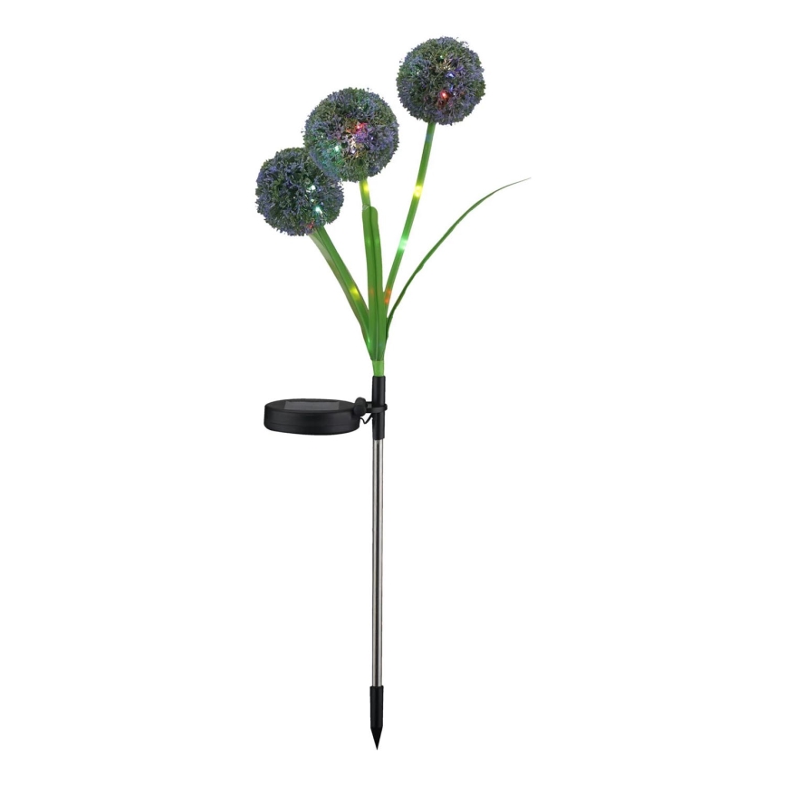 LED RGB Saules eneģijas lampa ALLIUM LED/1,2V 6500 600 mAh IP44 melna