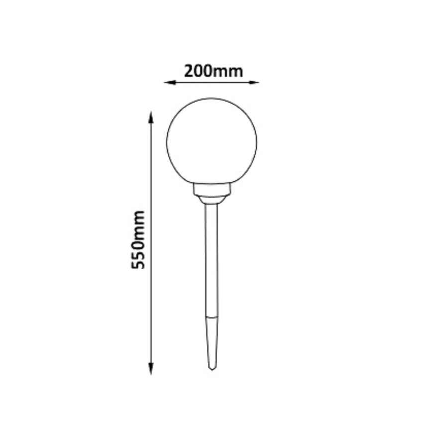 LED RGB Saules eneģijas lampa LED/0,2W/1,2V 600 mAh IP44