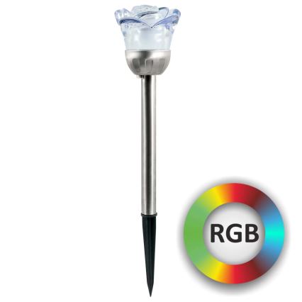 LED RGB Saules eneģijas lampa ROSE LED/1,2V 100 mAh IP44