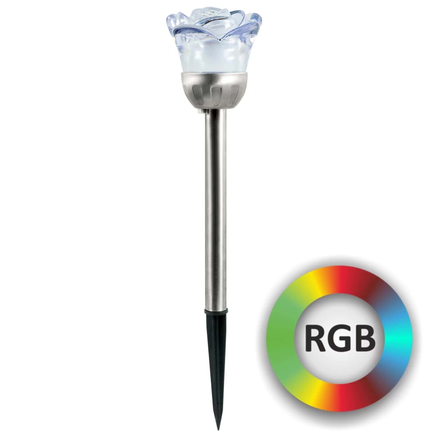 LED RGB Saules eneģijas lampa ROSE LED/1,2V 100 mAh IP44