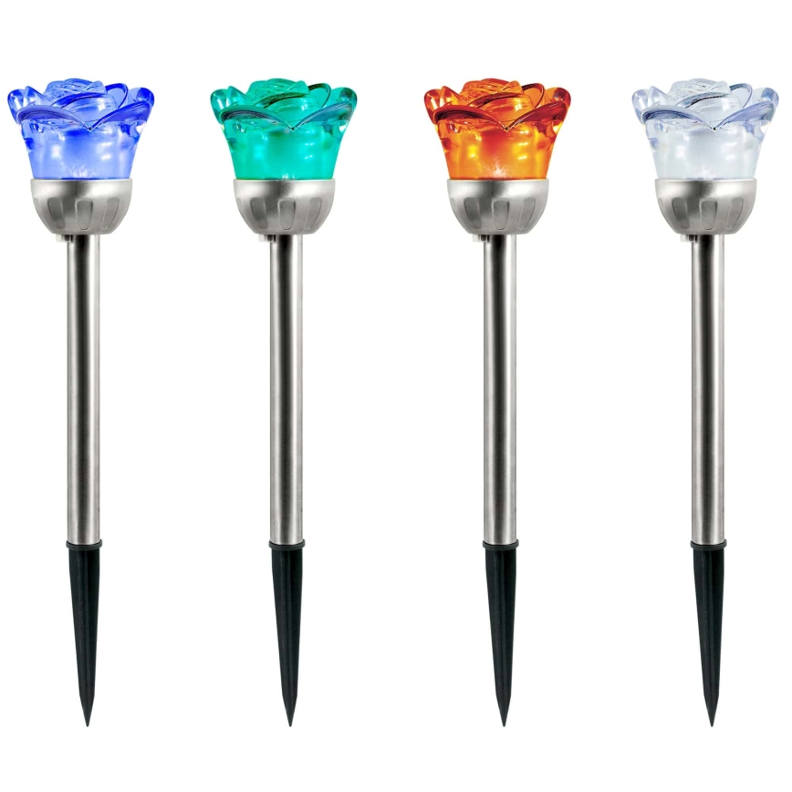 LED RGB Saules eneģijas lampa ROSE LED/1,2V 100 mAh IP44