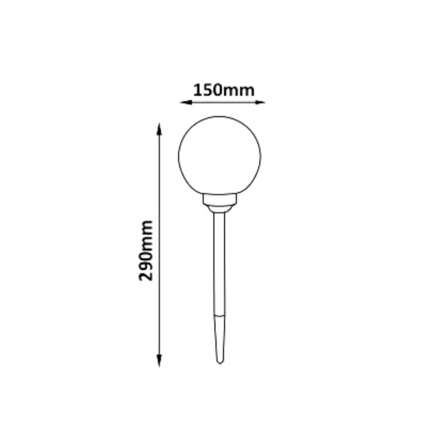 LED RGB Saules enerģijas lampa BALL LED/0,2W/AA 1,2V/600mAh IP44