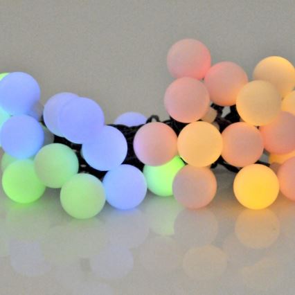 LED RGB Saules enerģijas virtene PARTY 30xLED/1,2V 400 mAh 3,9 m IP44