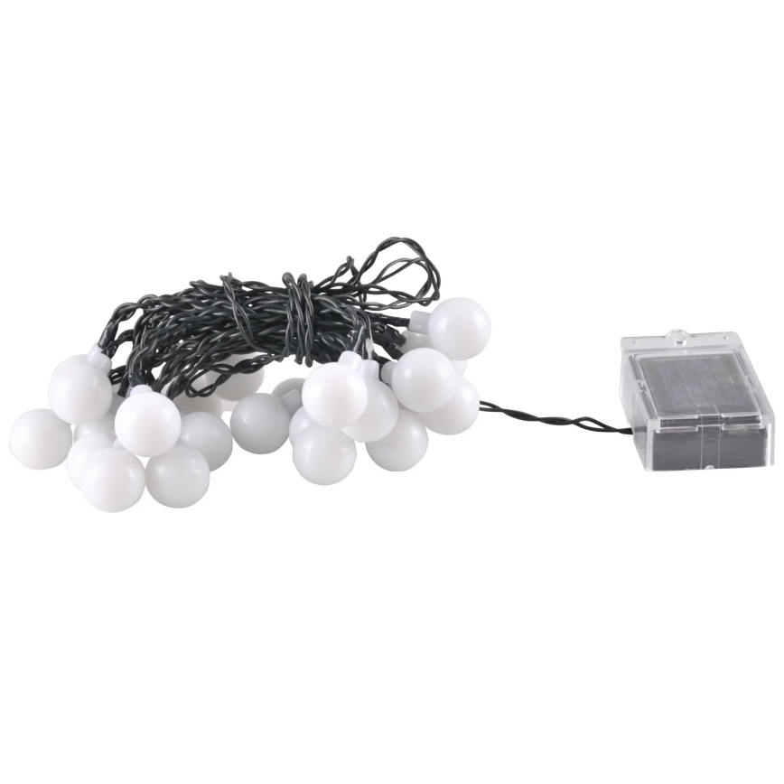 LED RGB Saules enerģijas virtene PARTY 30xLED/1,2V 400 mAh 3,9 m IP44