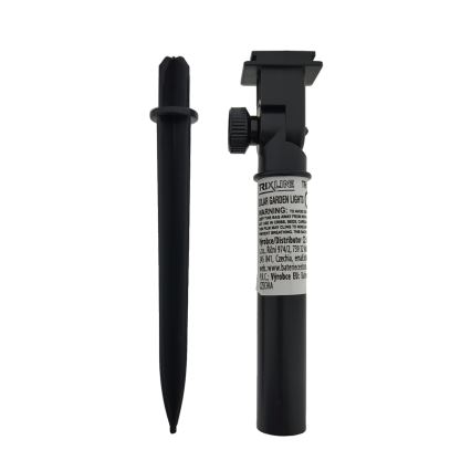 LED RGB saules gaismeklis 10xLED/1,2V 300 mAh IP44 melns