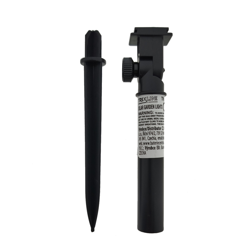 LED RGB saules gaismeklis 10xLED/1,2V 300 mAh IP44 melns