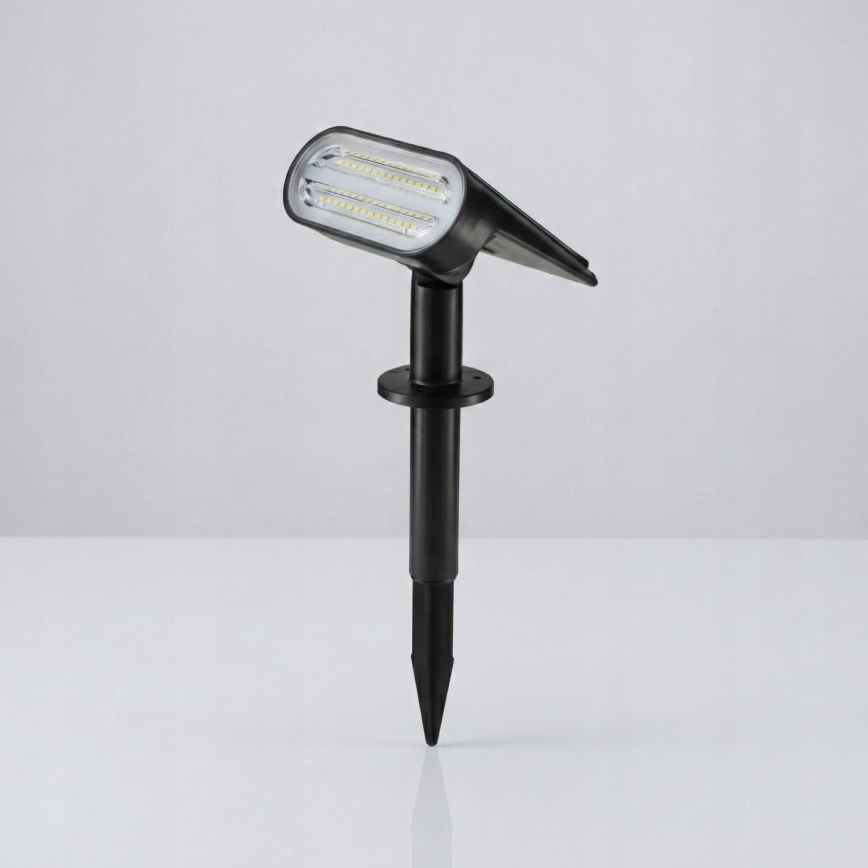LED RGB saules lampa 2 vienā LED/3,7V 1200 mAh IP54 melna