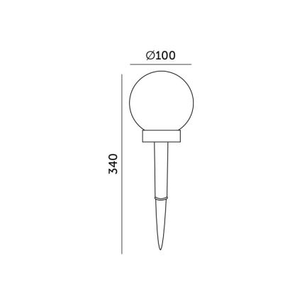 LED RGB saules lampa ar sensoru SPHERE LED/1,2 V, IP44, 40 mAh, Ø 10 cm