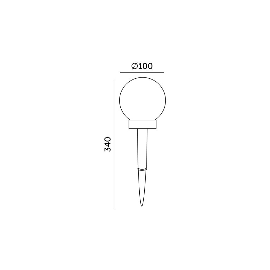 LED RGB saules lampa SPHERE LED/1,2V IP44 40 mAh pr. 10 cm