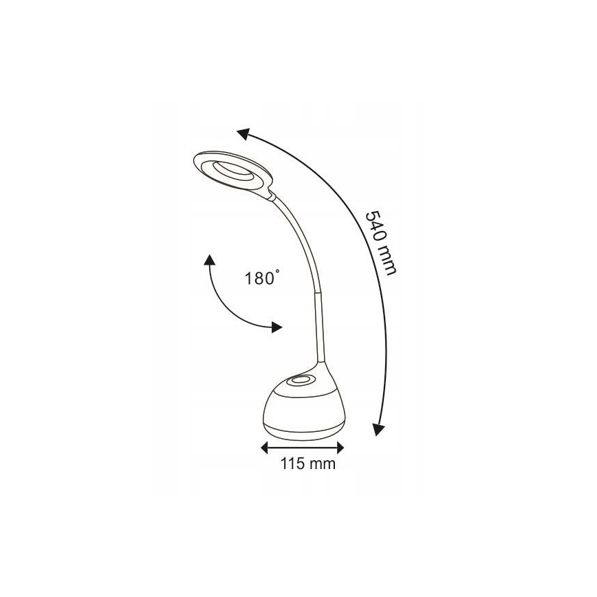 LED RGB Skārienjūtīga aptumšojama galda lampa GALACTIC LED/5W/230V 1800 mAh
