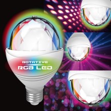 LED RGB Spuldze DISCO A60 E27/3,2W/230V