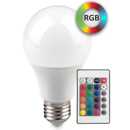 LED RGB spuldze E27/6W/230V aptumšojama 3000K