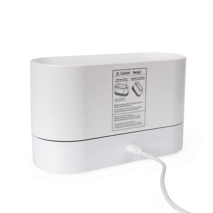 LED RGB Ultraskaņas aroma difuzors un gaisa mitrinātājs ar fona apgaismojumu 180ml balta
