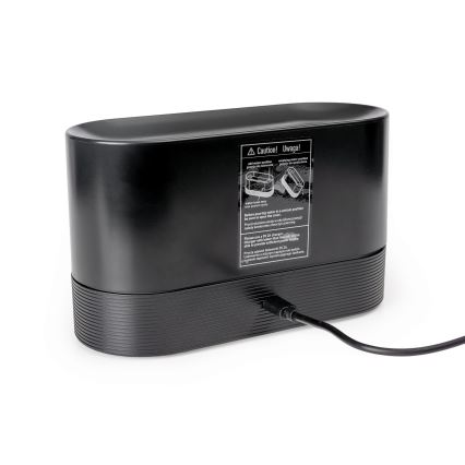 LED RGB Ultraskaņas aroma difuzors un gaisa mitrinātājs ar fona apgaismojumu 180ml melna