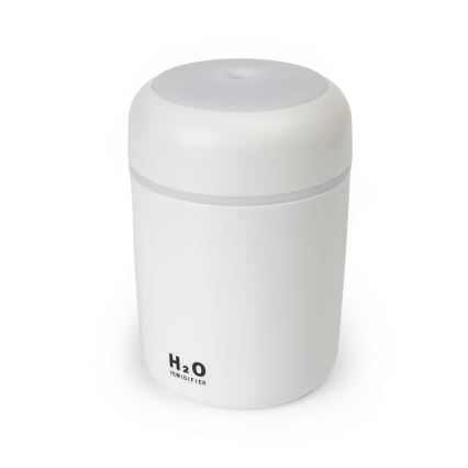 LED RGB Ultraskaņas aroma difuzors un gaisa mitrinātājs LED/2W 300ml balta