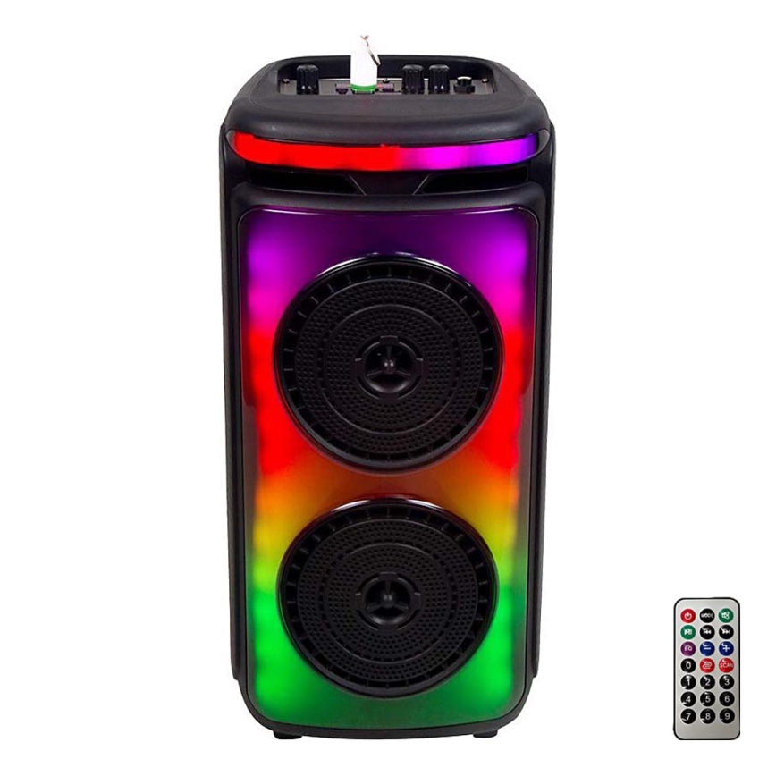 LED RGB Uzlādējams skaļrunis ar mikrofonu 400W/2400 mAh + tālvadības pults