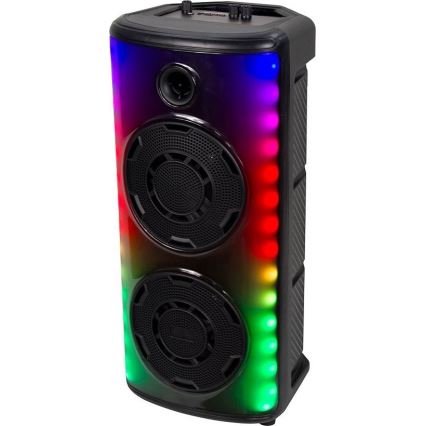 LED RGB Uzlādējams skaļrunis ar mikrofonu 600W/2400 mAh + tālvadības pults