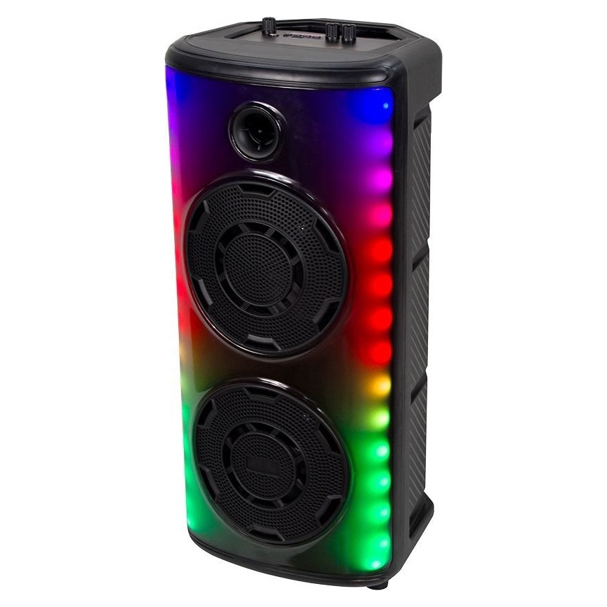 LED RGB Uzlādējams skaļrunis ar mikrofonu 600W/2400 mAh + tālvadības pults