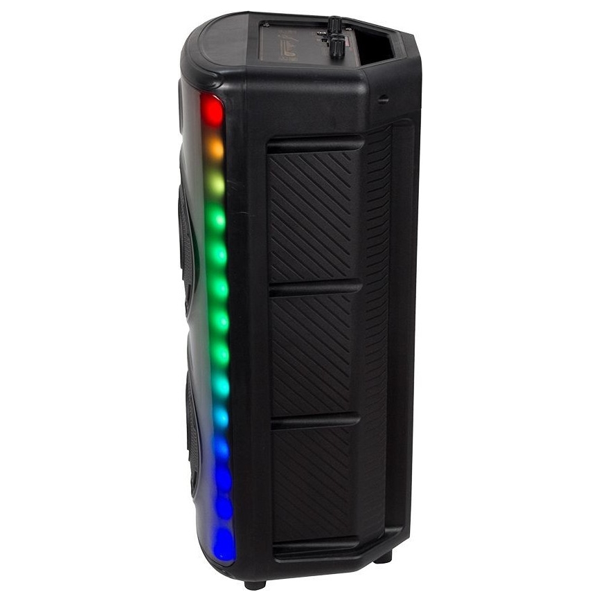 LED RGB Uzlādējams skaļrunis ar mikrofonu 600W/2400 mAh + tālvadības pults