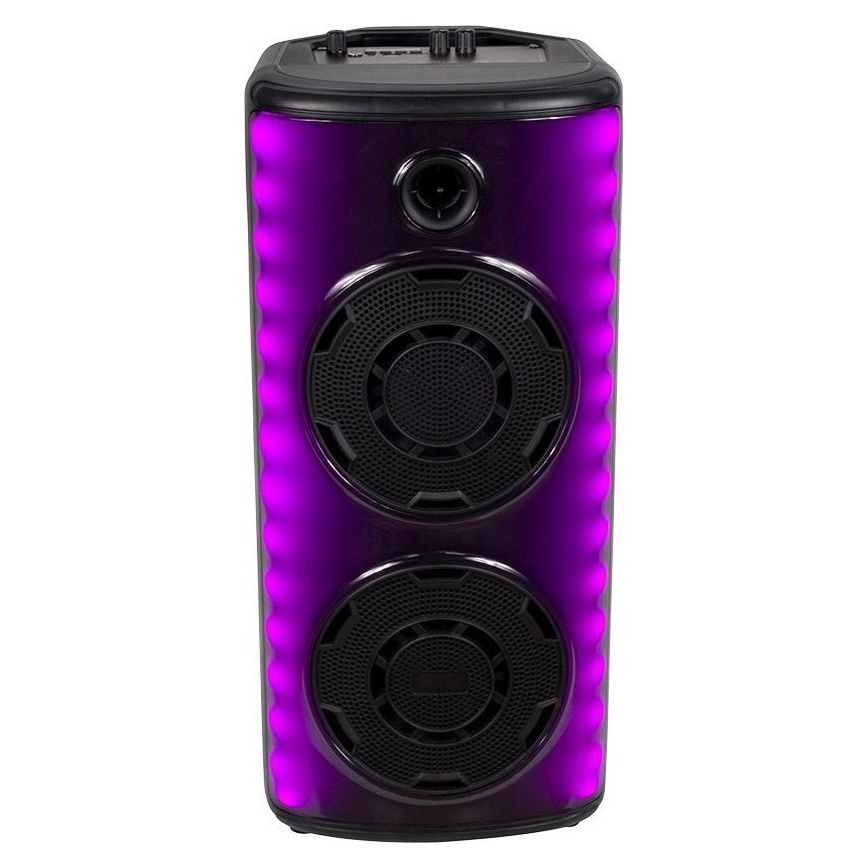 LED RGB Uzlādējams skaļrunis ar mikrofonu 600W/2400 mAh + tālvadības pults
