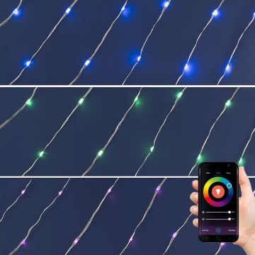 LED RGB virtene ar regulējamu spilgtumu 200xLED/29 režīmi 20,4m