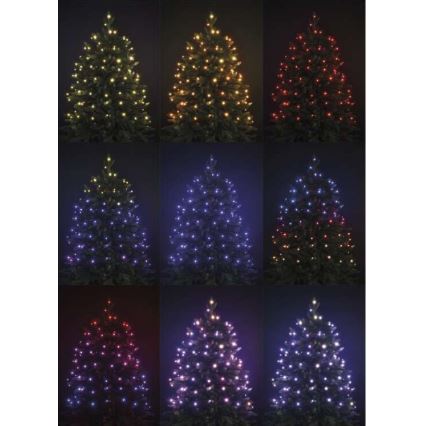 LED RGB Ziemassvētku āra virtene 120xLED/72 režīmi 15m IP44 + tālvadības pults