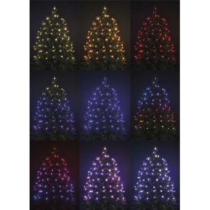 LED RGB Ziemassvētku āra virtene 96xLED/72 režīmi 13m IP44 + tālvadības pults