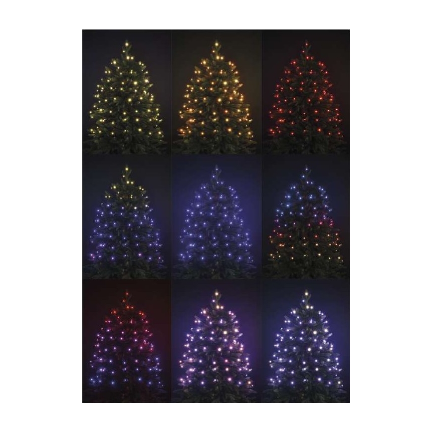 LED RGB Ziemassvētku āra virtene 96xLED/72 režīmi 13m IP44 + tālvadības pults