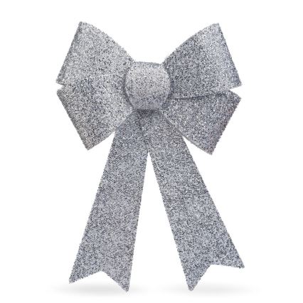 LED RGB Ziemassvētku rotājums 11xLED/3xLR44 40x30 cm sudraba bante