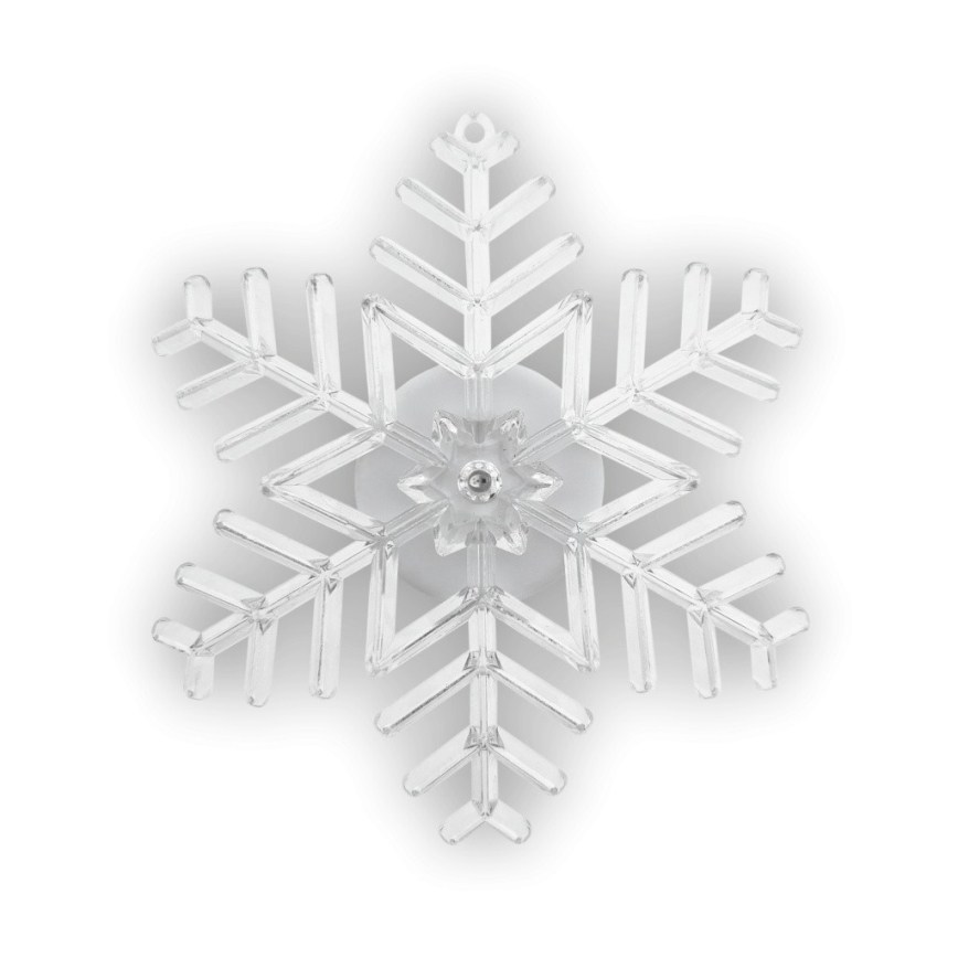 LED RGB Ziemassvētku rotājums ar piesūcekni LED/3xLR44 sniegpārsla