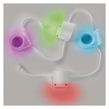 LED RGBIC+CCT Dekoratīva virtene ar starmešu izgaismojumu GoSmart - paplašinājums 4xLED/7W/230V 85 cm Wi-Fi Tuya