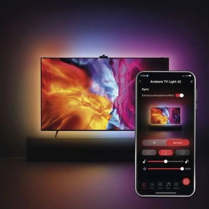 LED RGBIC Josla priekš TV GoSmart LED/24W/230V 65“