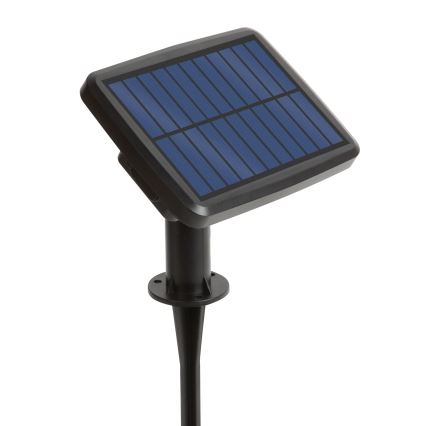 LED RGBIC regulējama saules virtene 15xLED/1,3W/3,7V 2200 mAh 8 m IP65 melna + tālvadība