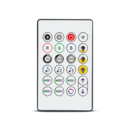 LED RGBIC regulējama saules virtene 15xLED/1,3W/3,7V 2200 mAh 8 m IP65 melna + tālvadība