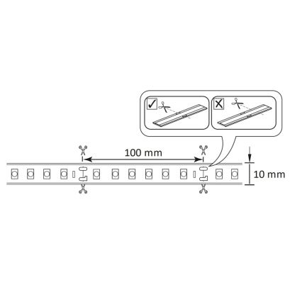 LED RGBW Aptumšojama āra josla 5m LED/24W/12V IP65