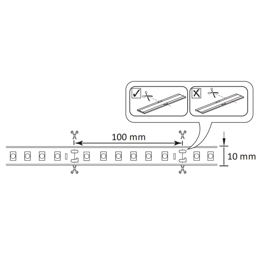 LED RGBW Aptumšojama āra josla 5m LED/24W/12V IP65