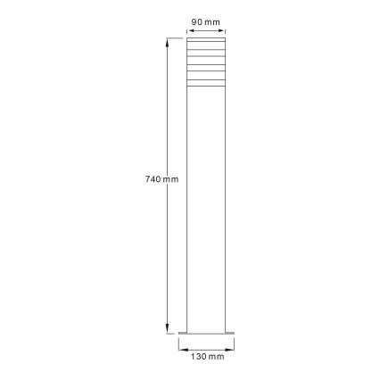 LED RGBW aptumšojama āra lampa TEKSAS 1xE27/9W/230V 2700-6500K Wi-Fi 74 cm IP44 antracīts