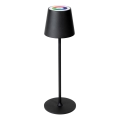 LED RGBW aptumšojama āra uzlādējama lampa LED/1,5W/4000 mAh 3000K IP44 melna
