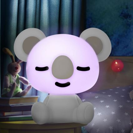 LED RGBW Aptumšojama bērnunakts lampiņa LED/2,5W/230V koala balta
