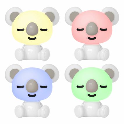 LED RGBW Aptumšojama bērnunakts lampiņa LED/2,5W/230V koala balta