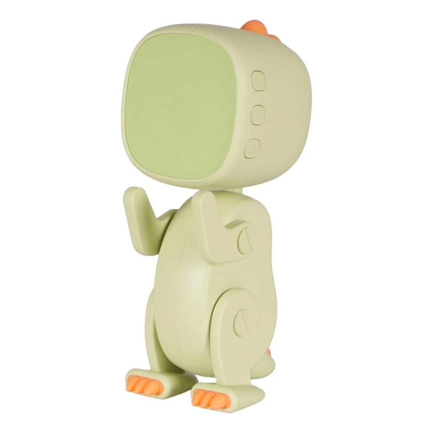 LED RGBW Aptumšojama bērnu nakts lampiņa ar modinātāju ROBOT LED/1W/5V 1200 mAh