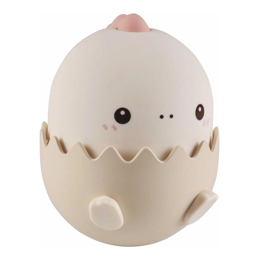 LED RGBW Aptumšojama bērnu skārienvadāma lampa BABY DINO LED/0,75W/5V USB 1200 mAh rozā