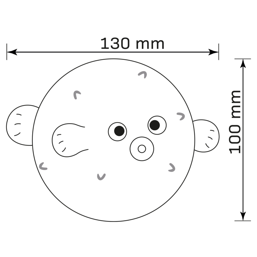 LED RGBW Aptumšojama bērnu skārienvadāma lampa HELI LED/1W/5V USB 1200 mAh zivs zila