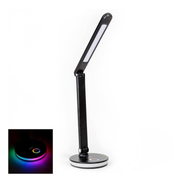 LED RGBW Aptumšojama galda lampa ar ārējā akumulatora funkciju LED/12W/5V 2800-6000K melna