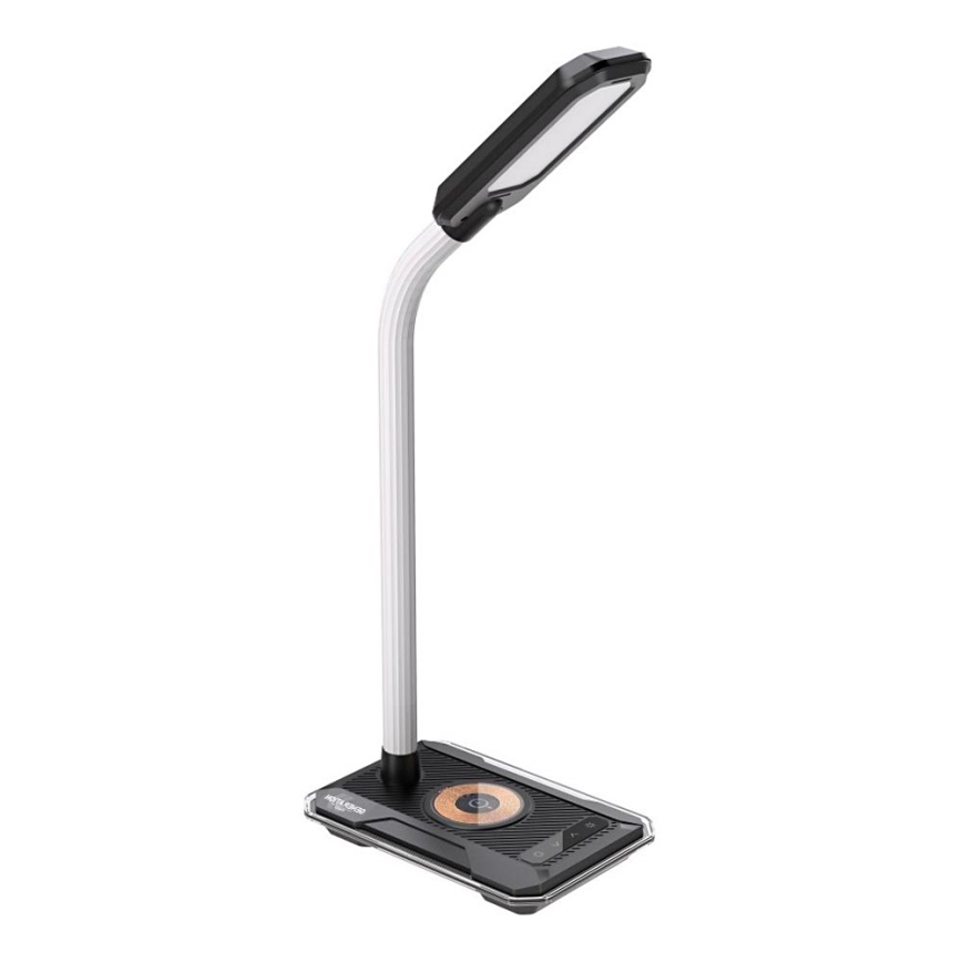 LED RGBW Aptumšojama galda lampa ar Qi lādētāju 30W/230V 3000K/4000K/5000K melna
