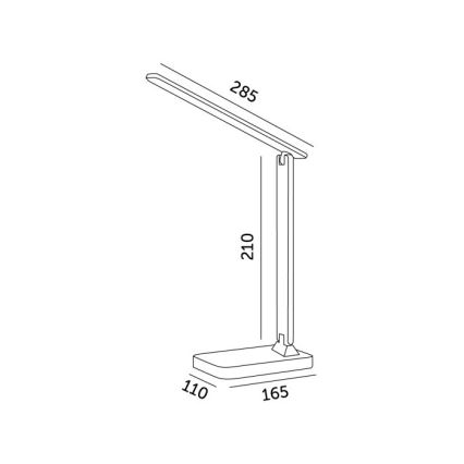 LED RGBW Aptumšojama galda lampa NOBLITE LED/7W/5V 3000/4000/6500K balta