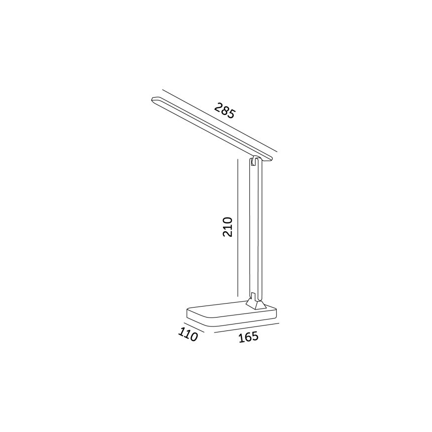 LED RGBW Aptumšojama galda lampa NOBLITE LED/7W/5V 3000/4000/6500K balta